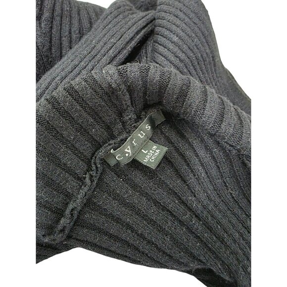 Ribbed Longline Open Cardigan Sweater With Pockets For Women Black - Picture 11 of 12